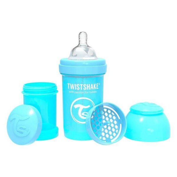 Mamadera Twistshake Anti-Cólico 180ml Azul Pastel