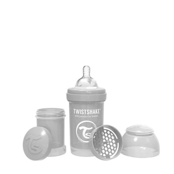 Mamadera Twistshake Anti-Cólico 180ml Gris Pastel