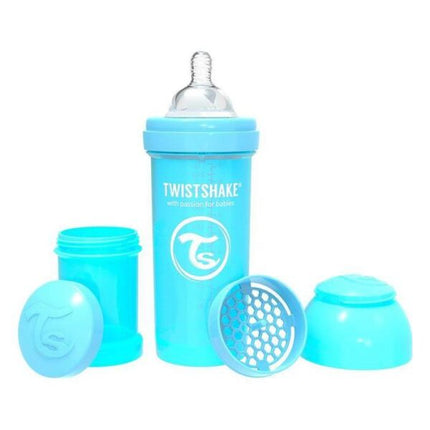 Mamadera Twistshake Anti-Cólico 260ml Azul Pastel