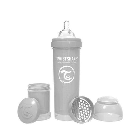 Mamadera Twistshake Anti-Cólico 330ml Gris Pastel