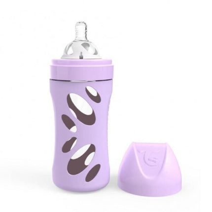 Mamadera vidrio Twistshake Anti-Cólico 260ml Morado Pastel