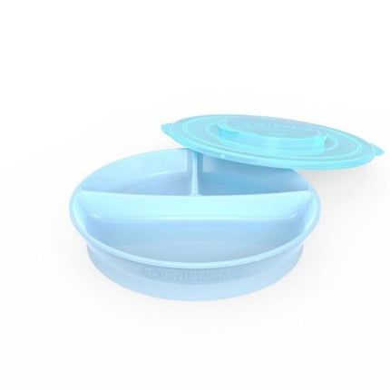 Plato Dividido Twistshake 6+m Azul Pastel