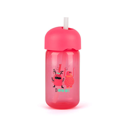 BOTELLA PAJITA BOOO ROSA +18M