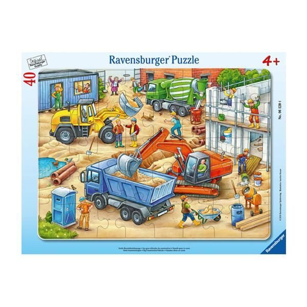 Puzzle enmarcado - Vehículos de construcción