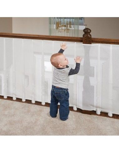 Malla de Seguridad para Barandas de Escaleras o Balcones Blanco