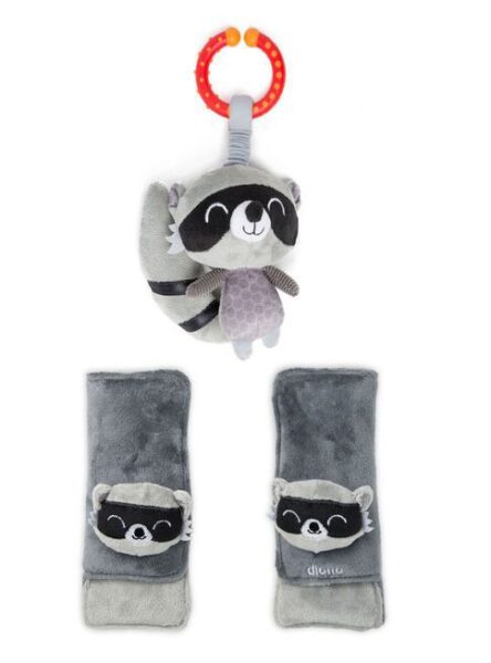 Almohadilla para Arnés con Juguete Multisensorial Diono Baby Mapache