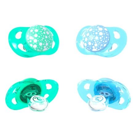 Chupetes Twistshake 0-6m 2 uns Azul / Verde Pastel