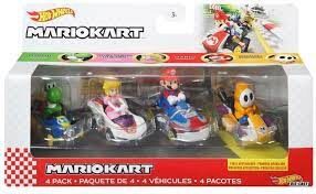 HW MARIO KART 4-PK AST