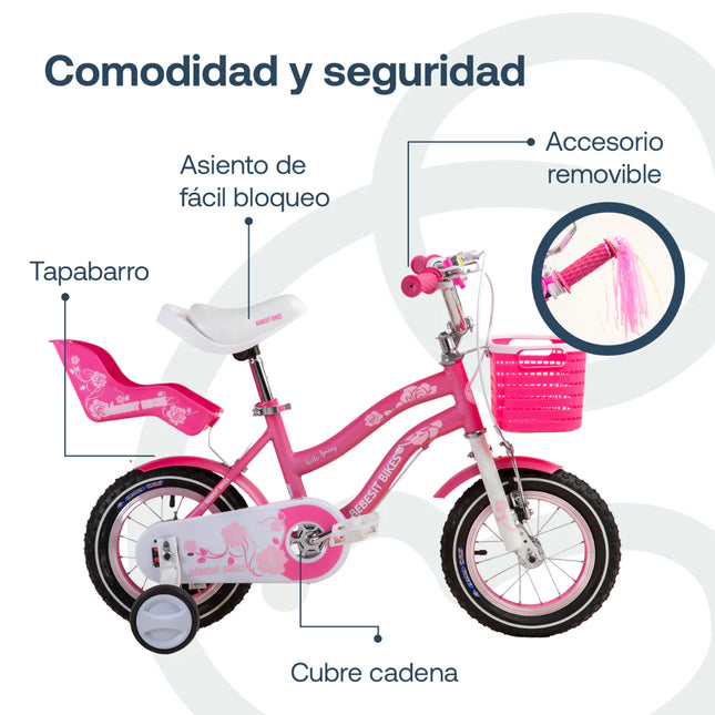 BICICLETA QUEEN 12ROSADA