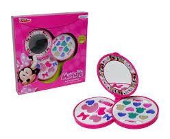 SET CIRCULAR CON TRES PISOS DE COSMETICOS Y ESPEJO MINNIE