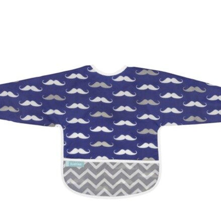 Babero Manga Larga CleanBib WP Bib w/slvs Mustache 6-12m