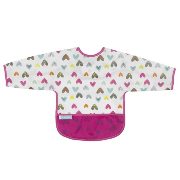 Babero Manga Larga CleanBib WP Bib w/slvs Hearts 2-4 yrs