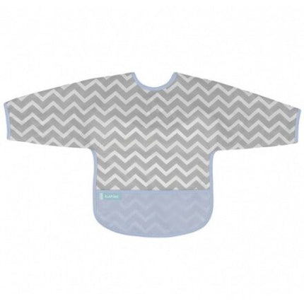 Babero Manga Larga CleanBib WP Bib w/slvs Chevron Blue 6-12m