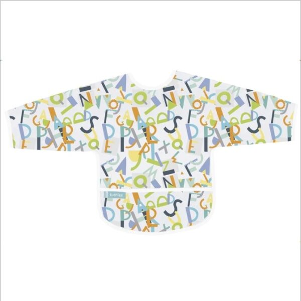 Babero Manga Larga CleanBib WP Bib w/slvs Multi Alphabet 6-12m