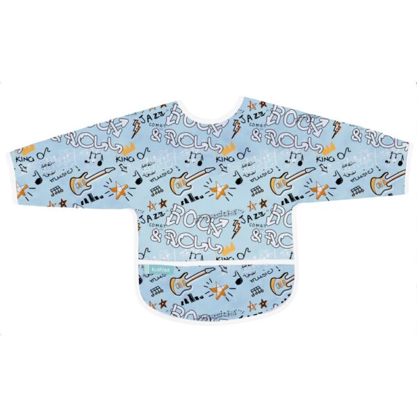 Babero Manga Larga CleanBib WP Bib w/slvs Blue Rock Graffiti 12-24m