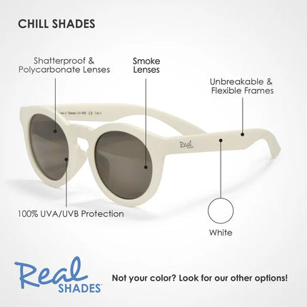 Lentes De Sol Para Niños Chill 4+ Blanco
