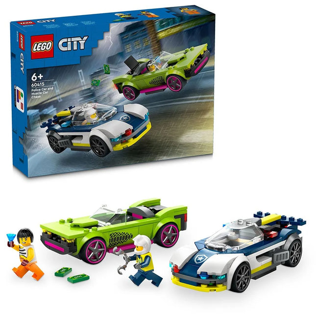 LEGO CITY AUTO DE POLICÍA Y POTENTE AUTO DEPORTIVO