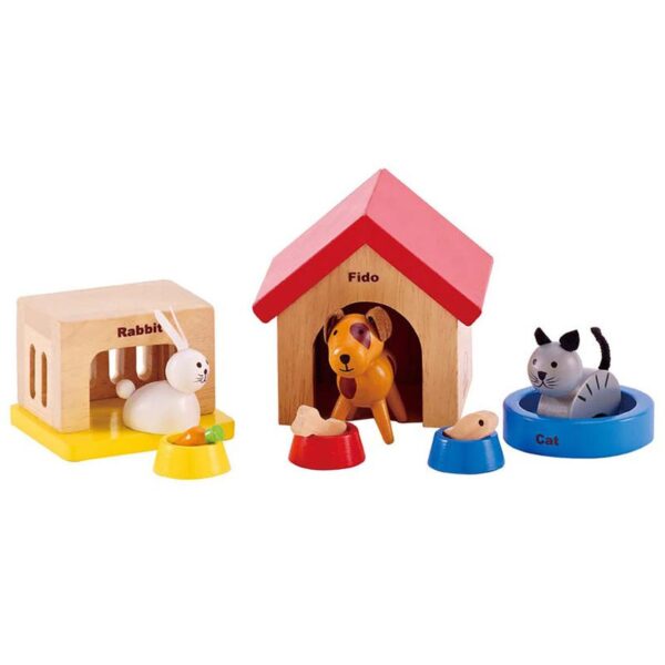 SET DE MASCOTAS DE MADERA