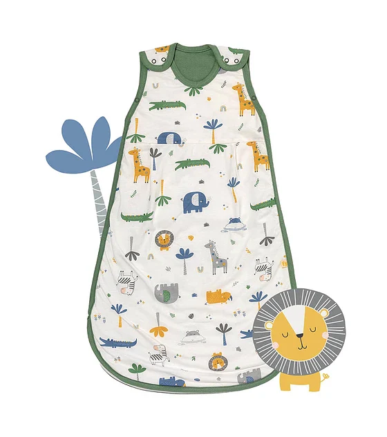 SAQUITO DE DORMIR  MANGA CORTA TOG 1 JUNGLE FRIENDS 0-6 MESES
