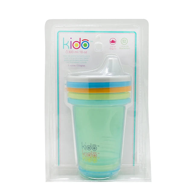 SET 3 REUSABLE CUPS KEEP KIDO
