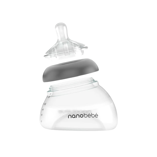 Mamadera de leche materna pack 3 unidades gris gen 2