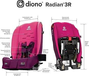 Silla de Auto Convertible Diono Radian 3R Burdeo