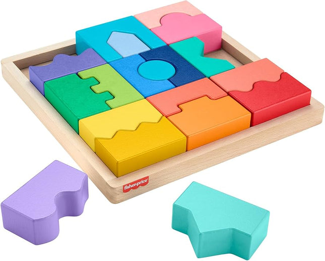 Fisher-Price Rompecabezas Geométrico Didáctico de Madera