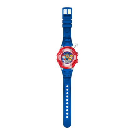 RELOJ PAW PATROL LCD PARPADEANTE AZUL Y ROJO