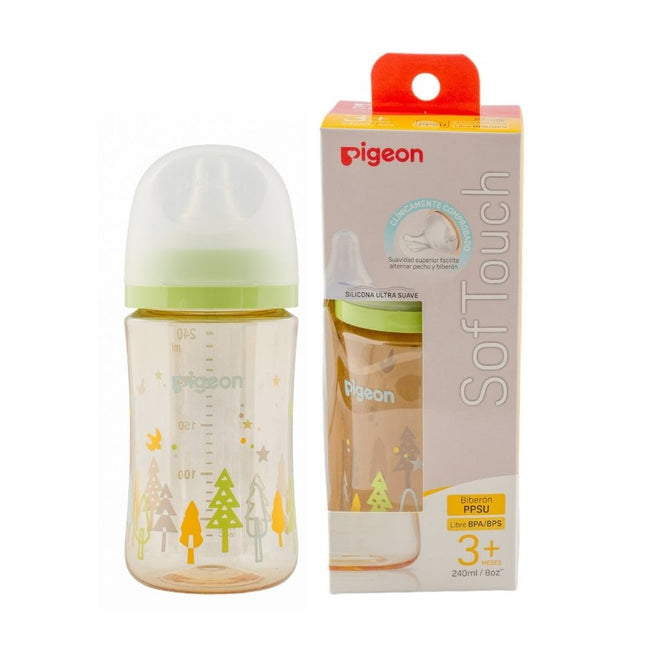 Biberon Softouch Pigeon PPSU 240 ml. Forest Rosca Verde