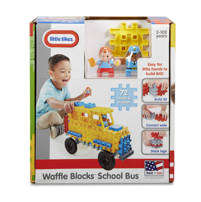 Waffle Blocks Vehicle- School Bus