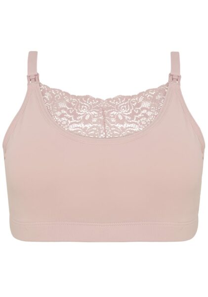 SOSTÉN DE LACTANCIA SEMI ENCAJE XL PALO ROSA