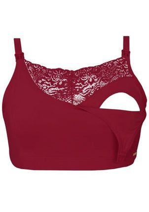 SOSTÉN DE LACTANCIA SEMI ENCAJE XL ROJO