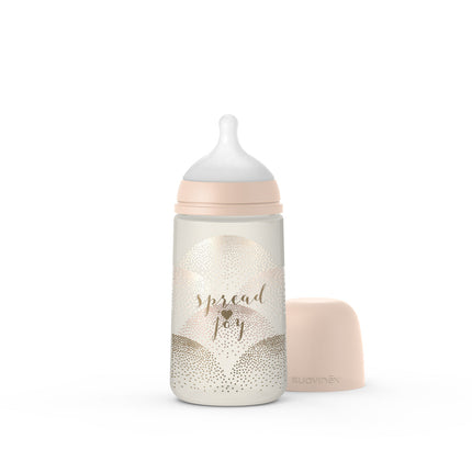 MAMADERA 270 ML TETINA FISIOLOGICA SX PRO SILICONA JOY HEART BG