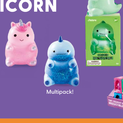 Unicorn&dino Glitter Squi