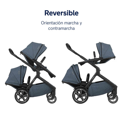 Coche Doble Demi Grow Aspen Nuna + Silla hermano Mayor