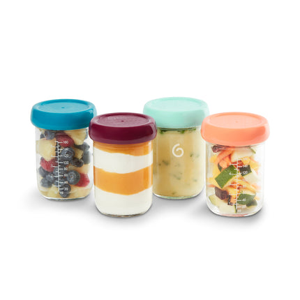 BABYMOOV RECIPIENTES DE CRISTAL BABYBOLS (4 X 220 ML)