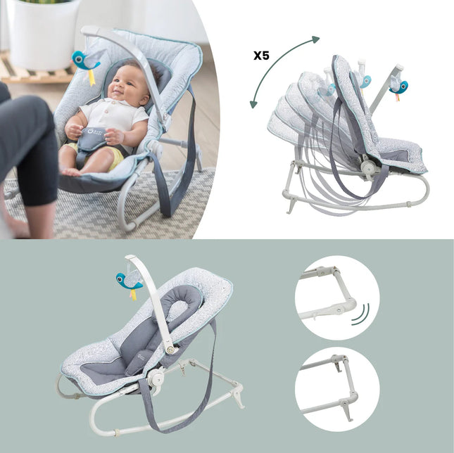 BABYMOOV TUMBONA PLEGABLE GRAPHIK COLOR AZUL