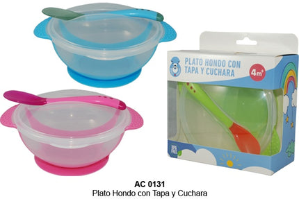 Plato hondo con Tapa y Cuchara