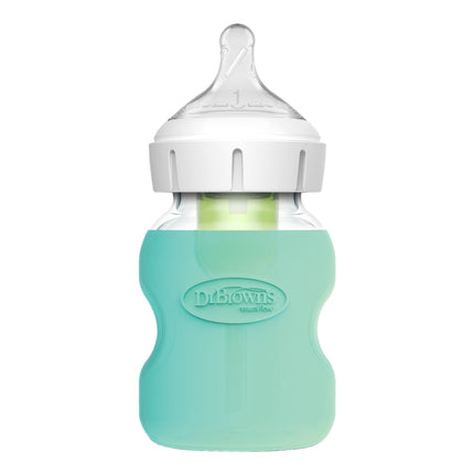 Funda Protección Mamadera Boca Ancha Vidrio 150ml, Menta Unisex
