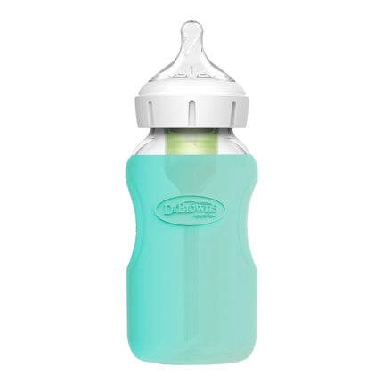 Funda Protección Mamadera Boca Ancha Vidrio 270ml, Menta Unisex