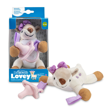 Peluche Sujeta-Chupetes Ciervo (incluye chupete 1 pieza)