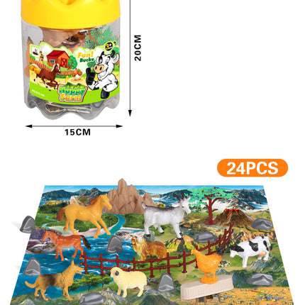 Set de animales de la granja 24 piezas B079703