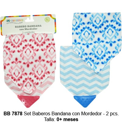 Babero Bandana con mordedor 2 Unids