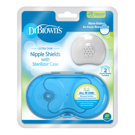 Protector de Pezones con estuche esterilizador 2UN, tamaño 1 (hasta 24 mm)