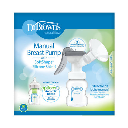 Extractor de Leche Manual con copa de silicona SoftShapeª (25mm), y Mam Boca Ancha 150ml
