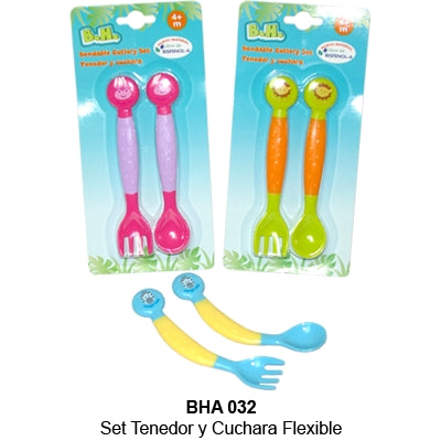 Set tenedor y cuchara flexible