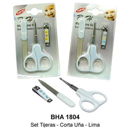 Set tijeras, corta uñas, lima.