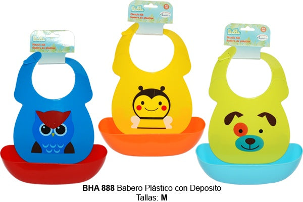 Babero Plastico con Deposito