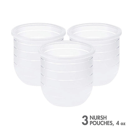 REUSABLE SILICONE POUCHES - 3 PK 4 OZ