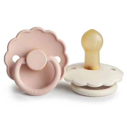 Pack 2 Chupetes Daisy Caucho Natural Blush/Cream Talla 1 Frigg